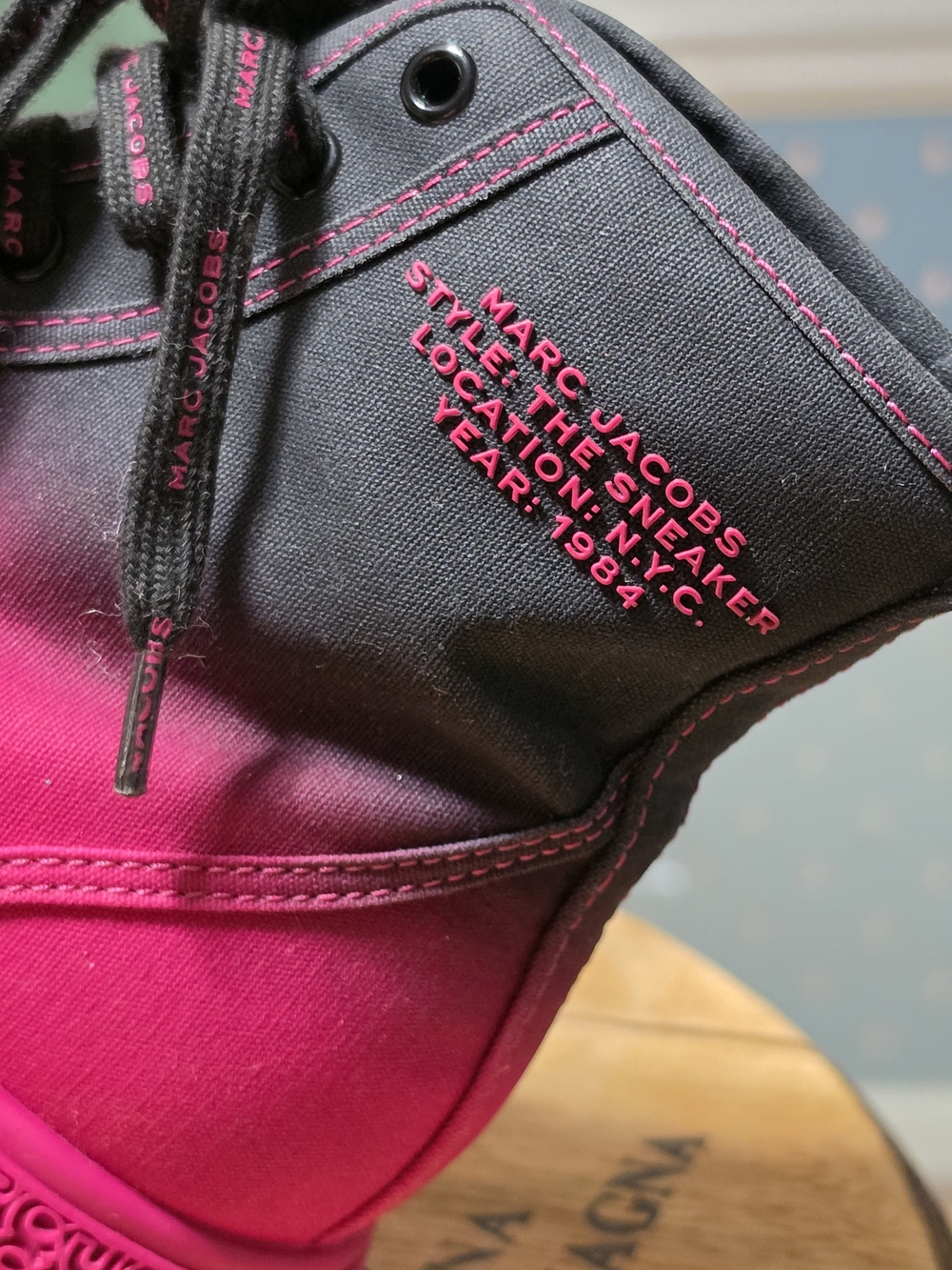 Marc Jacobs Women's Hot Pink High-Top Sneakers - Picture 4 of 12